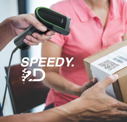 FINGERS 2D-QuickScan W9 USB Wired Barcode Scanner (Reads 1D/2D Codes | Scan Rate: 200 scans/sec | Quick Scan & CMOS Image Technology | Ergonomic Design with U-Shaped LED Indicator)