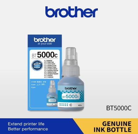 Brother BT5000C Ink Bottle (Cyan) Compatible to Brother Printers DCP-T220,  DCP-T420W,  DCP-T520W,  DCP-T820DW,