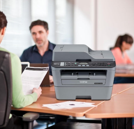 Brother MFC L2701DW Wi-Fi Auto Duplex Laser Printer with 30 PPM Print Speed, Multifunction Print Scan Copy Fax, ADF, 2 in 1 ID Copy Button, 2-line LCD Display, 250 Sheets Tray