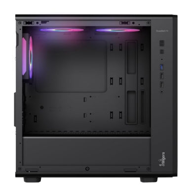 FINGERS QuikFINGERS BlazeBolt F4 Gamming  MicroATX PC Cabinet - M-ATX/Mini-ITX, Toughened Glass Panel, 4 Bundled 120mm Multi-Colour RGB Fans, Dual-Chamber, Magnetic Dust Filters, High Airflow & Water Cooling Support