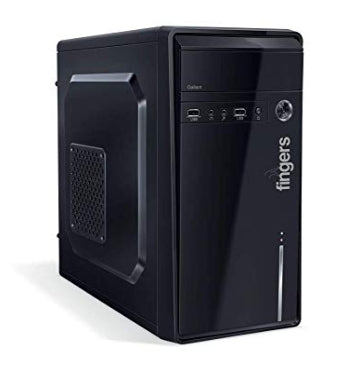 FINGERS Gallant C4 Micro ATX Cabinet with 1 x USB 3.0 and 1 x USB 2.0 ports & SMPS (Black)