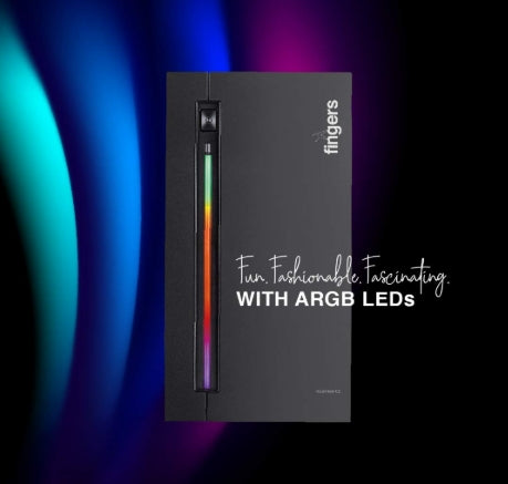 FINGERS RGB-Flow India's First Micro ATX PC C2 Fashion Computer Case Cabinet with ARGB LEDs