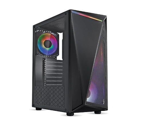 FINGERS NovaRay Full ATX PC Cabinet with Dual Chamber Design, 3 ARGB Fans of 12 cm Massive ARGB Fans for Superior Cooling & Performance, Toughened Glass Side Panel, Magnetic Dust Filter