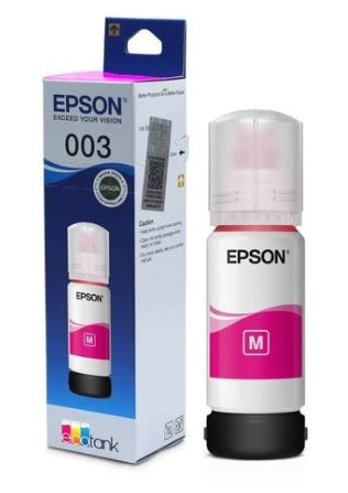 Epson 003 65ml Ink Bottle (Magenta);Compatible with :L3110 /L3101/ L3150 / L4150 / L4160 / L6160 / L6170 / L6190 Printer Models