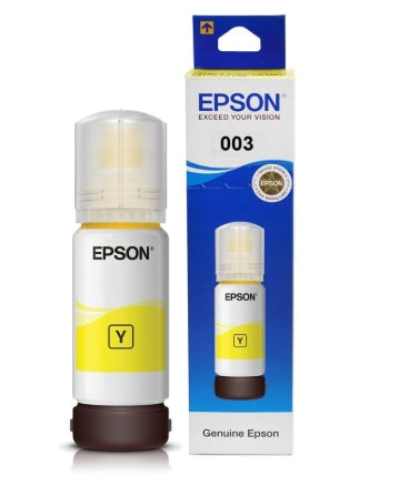 Epson 003 65ml Ink Bottle (Yellow);Compatible with :L3110 /L3101/ L3150 / L4150 / L4160 / L6160 / L6170 / L6190 Printer Models