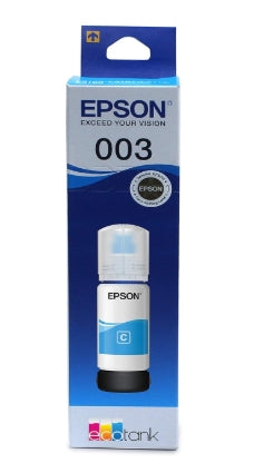 Epson 003 Ink Bottle (Cyan), Compatible with :L3110 /L3101/ L3150 / L4150 / L4160 / L6160 / L6170 / L6190 Printer Models