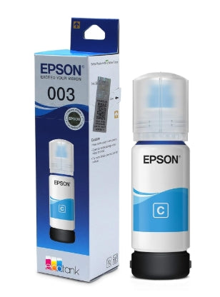 Epson 003 Ink Bottle (Cyan), Compatible with :L3110 /L3101/ L3150 / L4150 / L4160 / L6160 / L6170 / L6190 Printer Models
