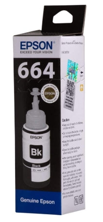 Epson T664 70 ml for L360/L350/L380/L100/L200/L565/L555/L130/L1300 Black Ink Bottle