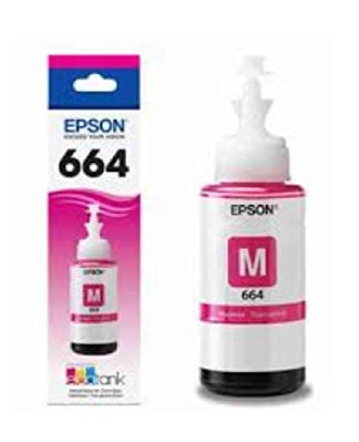 Epson 664 MG Ink Bottle (Magenta) - 70 ml Compatible Printer Models: Epson L130 / L1300 / L220 / L550 / L355 / L 110/ L 210 / L300 / L 360 / L350 / L 380 L 100 / L 200 / L565 / L555 / L405