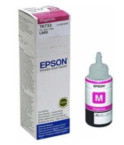 Epson T6733 Ink Bottle (Magenta) Compatible Printer Models: Epson L805/L850/L1800/L810/L800