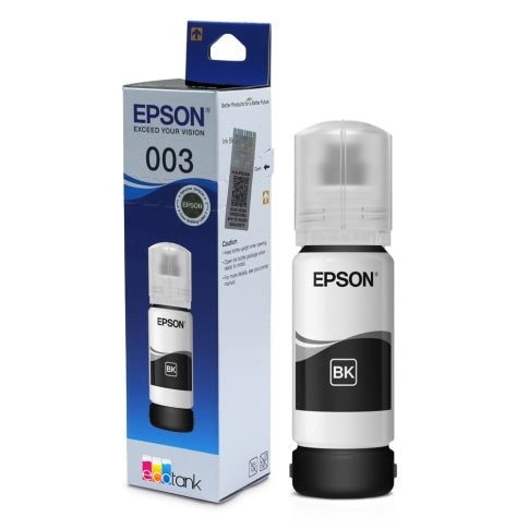 Epson 003 65 ml for Eco Tank L1110/L3100/L3101/L3110/L3115/L3116/L3150/L3151/L3152/L3156/L5190 Black Ink Bottle
