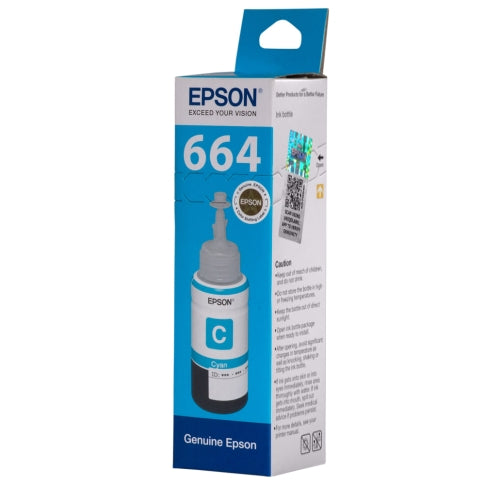 Epson 6642 Cyan Ink Bottle - 70 ml Compatible Printer Models: Epson L130 / L1300 / L220 / L550 / L355 / L110/ L210 / L300 / L360 / L350 / L380 / L100 / L200 / L565 / L555 / L405