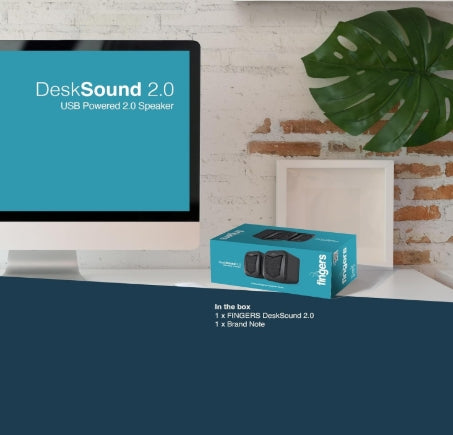 FINGERS FunBeats USB Multimedia Speaker (6 W 2.0 Channel | Volume Controller | Powerful Bass | Black Standard)