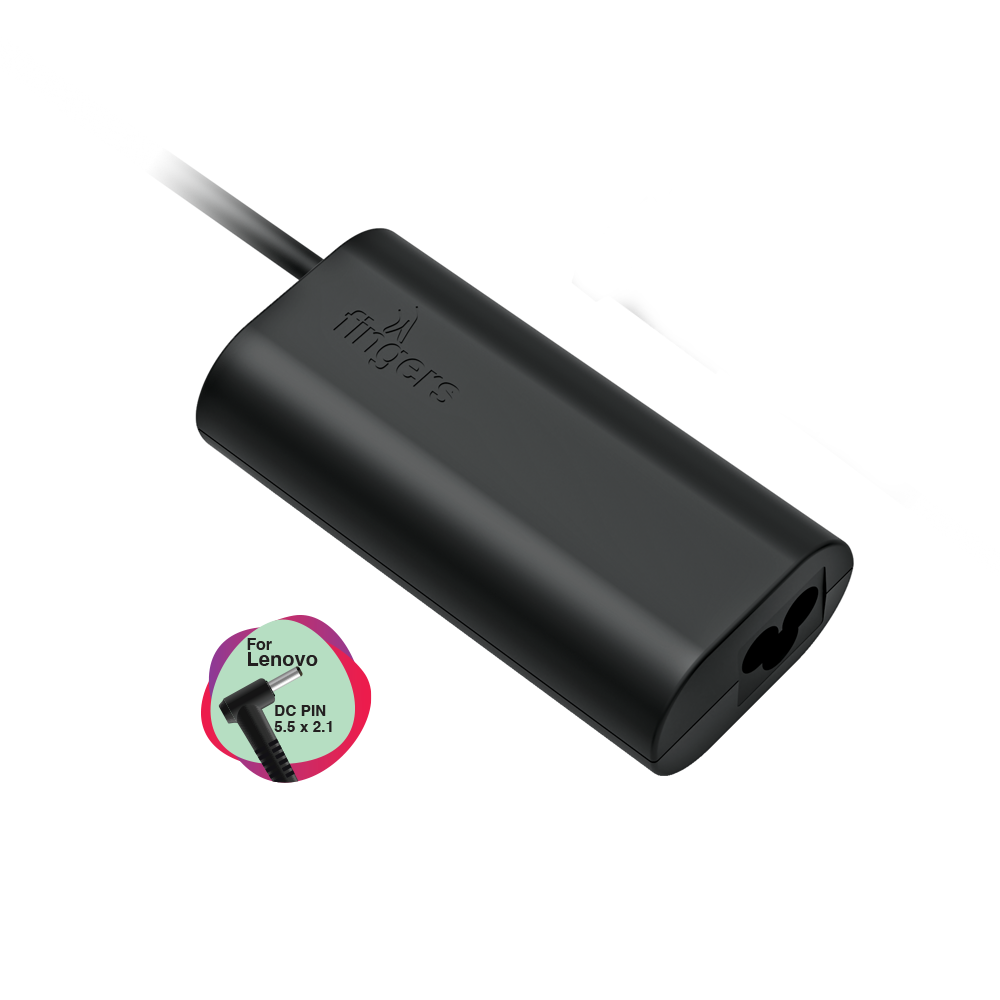 FINGERS FL-65W Laptop Adapter For Lenovo DC PIN PIN 5.5X2.1 (Power Cord Included)