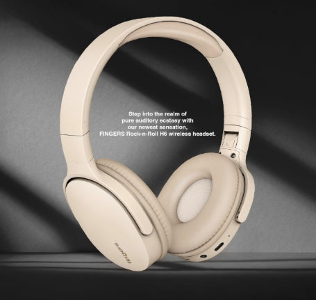 FINGERS Rock-N-Roll H2 Bluetooth Wireless On-Ear Headset with Mic (Multi-Function)