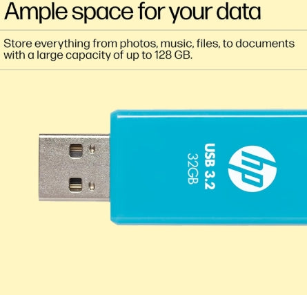 HP 712 w 128 GB USB 3.2 Flash Drive- Blue