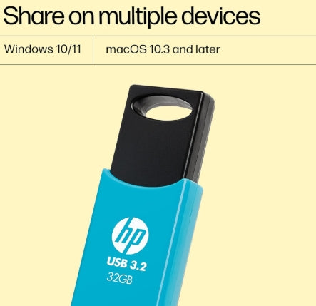 HP 712 w 128 GB USB 3.2 Flash Drive- Blue