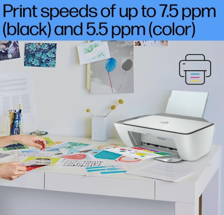 HP Ink Advantage 2776 Colour Home Inkjet Printers, Wireless Copy, Scan, Dual Band WiFi, USB, Simple Setup Smart App, Ideal for Home.