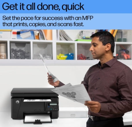 HP LaserJet Pro MFP M126nw plus Printer with Print, scan, copy & Wi-fi high-quality black and white documents efficiently with this hassle-free, compact laser printer.