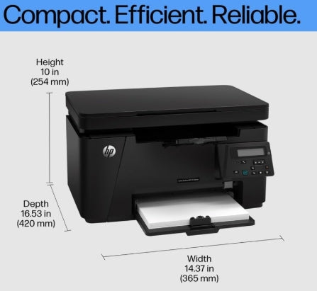 HP LaserJet Pro MFP M126nw plus Printer with Print, scan, copy & Wi-fi high-quality black and white documents efficiently with this hassle-free, compact laser printer.
