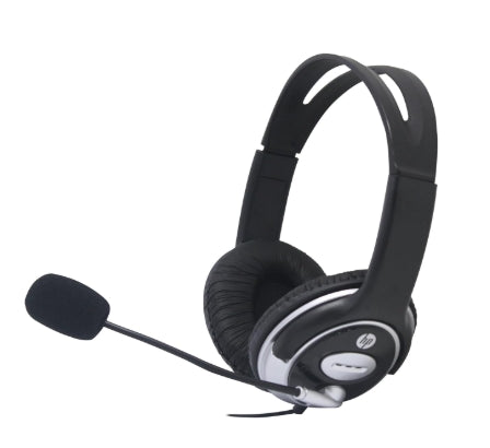 Hp Wired Over Ear Headphones With 3.5 Mm Drivers, With Mic, Foldable And Adjustable Headband (B4B09Pa, Black)