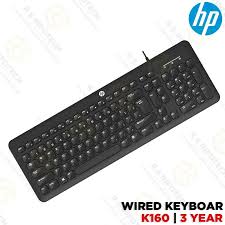 HP K160 Wired USB Standard Desktop Keyboard Compatible with Desktop, Laptop  (Black)