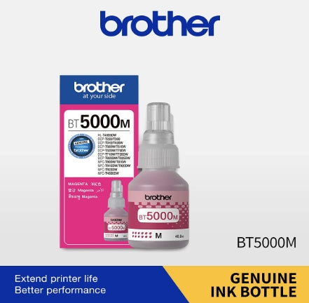 Brother BT5000M Ink Bottle (Magenta) Compatible to Brother Printers DCP-T220,  DCP-T420W,  DCP-T520W,  DCP-T820DW,