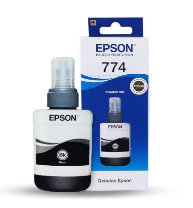 Black Mono Pigment 774 - 140 ml Ink Bottle Compatible Printer Models : Epson M200/ M205/ M100/ L655/ L1455/ M105/ L605/ L655