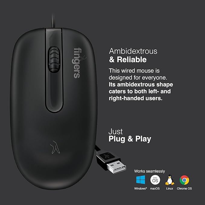 FINGERS MasterHit Wired Mouse