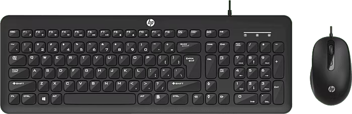 HP KM160 Wired Mouse and Keyboard with Multi-device Keyboard Compatible with Desktop, Laptop, Mac  (Black)