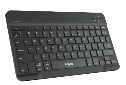 FINGERS BT-Freedom Bluetooth Mini Keyboard (Type-C Rechargeable with 30-Day worktime, X-Type Scissor Keys) - Jet Black