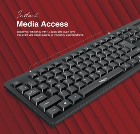 FINGERS Marvel Combo With Wired Mouse & Wired USB Standard Keyboard Compatible with Desktop, Laptop, Tablet, iPad, Mac