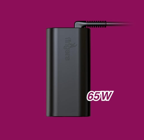 FINGERS FL-65W Laptop Power Adapter with 65 W Fast Charging (for Asus Laptops with DC Pin 4.0 x 1.35 mm With Power cord