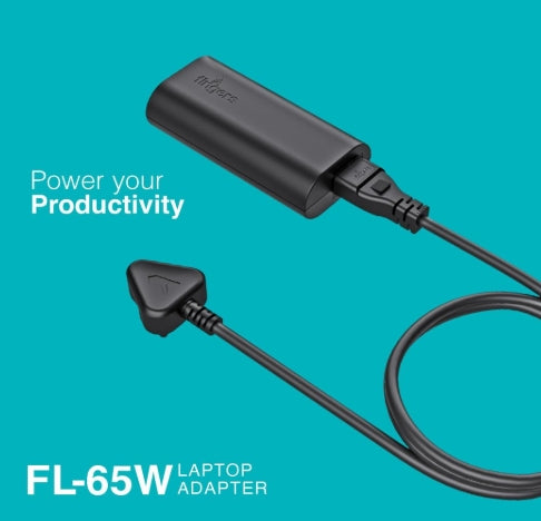 FINGERS FL-65W Laptop Adapter For Dell & HP Compaq DC PIN 7.4 x 5.0 mm 65 W Adapter with Power Cord Included