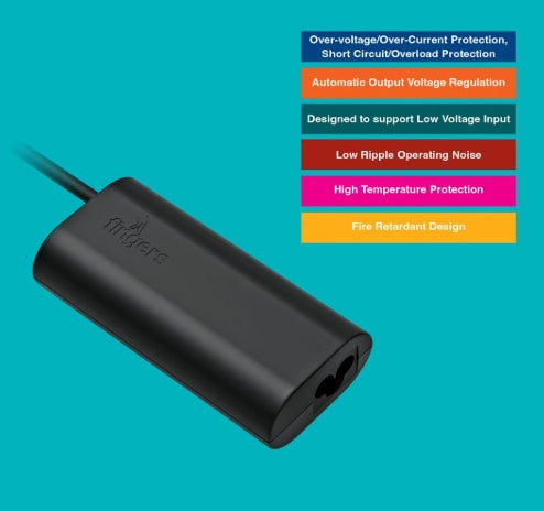 FINGERS FL-65W Laptop Adapter For Dell & HP Compaq DC PIN 7.4 x 5.0 mm 65 W Adapter with Power Cord Included