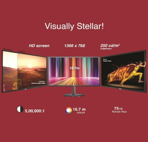 FINGERS 46.99 cm (18.5 inch) HD IPS Panel Monitor (Satin-1859)  (Response Time: 14 ms, 175 Hz Refresh Rate)