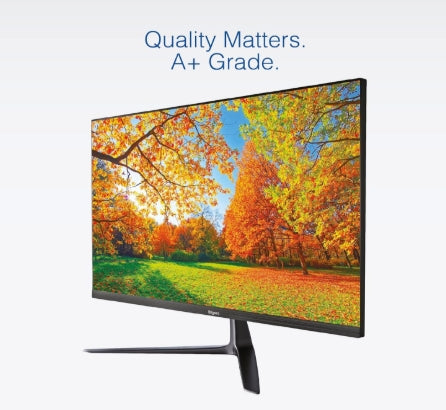 FINGERS LED Monitor (Satin-2400, Black) [23.8 (60.47 cm) FHD (1920x1080 px) Ultra-Slim & Frameless 16.7 m Colours Wall Mountable VGA, HDMI Port- 3 Yrs on sight Warranty