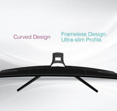 FINGERS Monitor 24" Satin-2421 Curved TFT LCD VA (23.81, 60 cm) with 1920 x x1080 FHD Resolution, Ultra-Slim Design, VGA + HDMI, Wall mountable, 100 Hz Refresh Rate, 200-250 nits Brightness 3Yrs Warranty