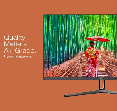 FINGERS Satin-2722 LED IPS Monitor (27 Screen Size, 1920 x 1080 IPS FHD Resolution, Low Power Consumption, Anti-Glare Screen Display, HDMI + VGA 100Hz Refresh rate 3yr Warranty