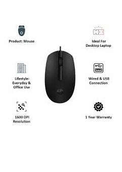 HP MOUSE M10 WIRED - BLACK