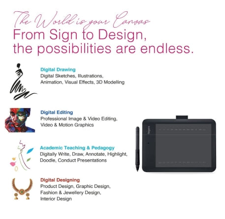 FINGERS ArtisticSoul 806 6 x 8 inch Graphics Tablet Connectivity - USB