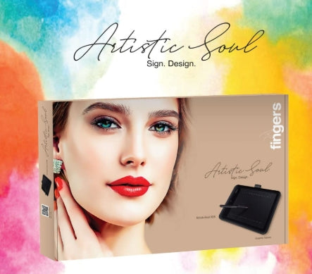 FINGERS ArtisticSoul 806 6 x 8 inch Graphics Tablet Connectivity - USB