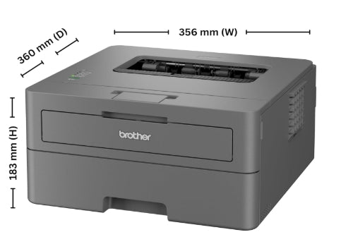 Brother HL-L2400D Automatic Duplex Laser Printer with 30 PPM Speed, 64 MB Memory, 250 Sheet Paper Tray, USB Connectivity, 3,000 Pages Inbox Toner