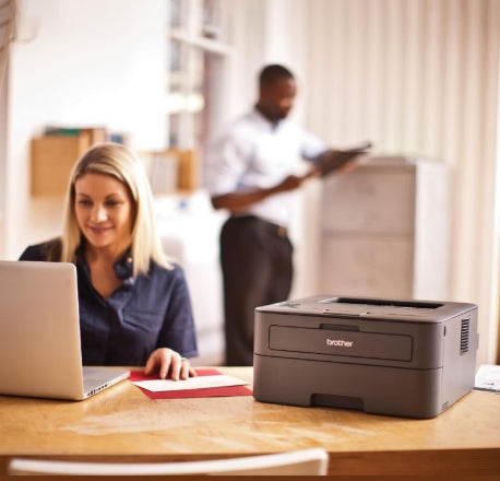 Brother HL-L2321D Automatic Duplex Monochrome Laser Printer with 30 Pages Per Minute Print Speed , 8 MB Memory, Large 250 Sheet Paper Tray, Black