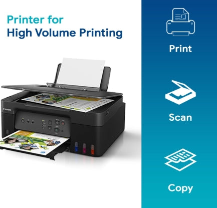 Canon PIXMA MegaTank G3730 All-in-One (Print, Scan, Copy) Wireless Inktank Colour Printer with 2 Years Warranty