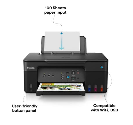 Canon PIXMA MegaTank G3730 All-in-One (Print, Scan, Copy) Wireless Inktank Colour Printer with 2 Years Warranty