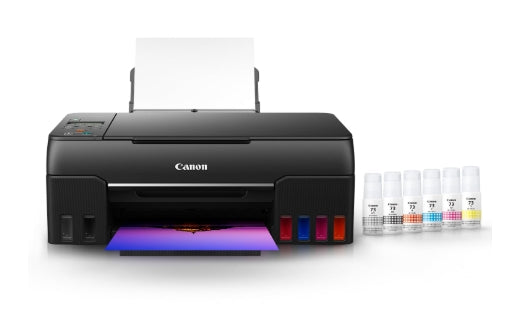 Canon PIXMA MegaTank G670 6 Colour, Print, Scan, Copy,Wi-fi High Volume Printing Photo Printer, User Replaceable Print Heads & Maintenance Cartridge