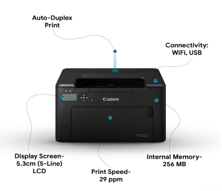 Canon imageCLASS LBP122dw Single Function (Print Only) Monochrome WiFi Laser Printer with Auto Duplex Printing for Home & Office