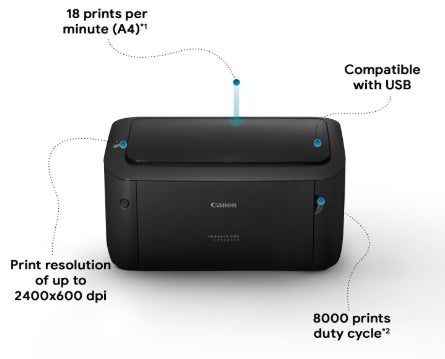 Canon image Class LBP6030B Single-Function Laser Monochrome Printer (Black), Standard