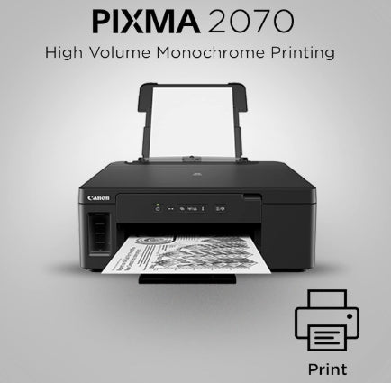 Canon PIXMA MegaTank GM2070- Single Function, Wi-Fi, Monochrome, Ink Tank Printer with Auto-Duplex Printing